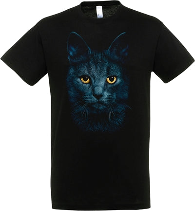 T-shirt nero gatto nero