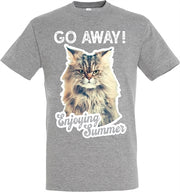 T-shirt go away kat grijs - afbeelding 1