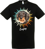 T-shirt teckel zwart - afbeelding 1