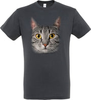 T-shirt grijze kat grijs - afbeelding 1
