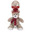 Rosewood brie beer met muts en sjaal rood