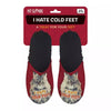 Pantoffel i hate cold feet rood zwart