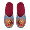 Pantoffel labradoodle lila rood