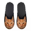 Pantoffel oranje kat zwart