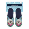 Pantoffel shih tzu lichtblauw donkerblauw