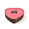 The barking bakery yoghurt topped pawty cake roze hart met kaars