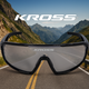 Bross Bicycle Glasses volare UV400 Lenti terminanti - Frame nero