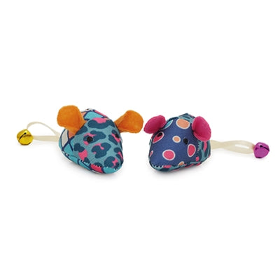 Rosewood Jolly Moggy Patchwork Mice dúo