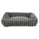 Trixie dog basket lonni rib velvet angular gray
