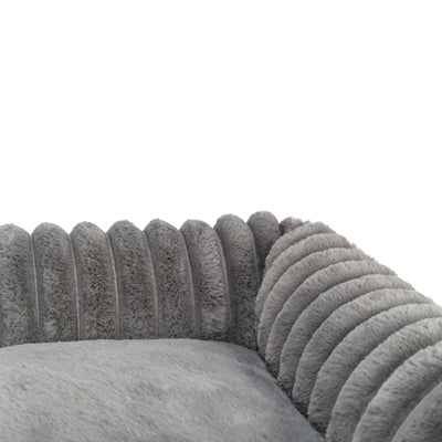Trixie dog basket lonni rib velvet angular gray
