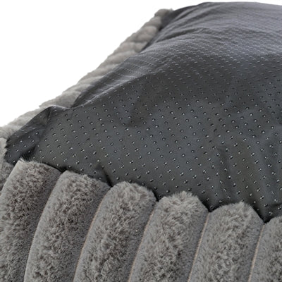Trixie dog basket lonni rib velvet angular gray