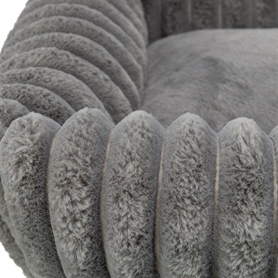 Trixie Dog Basket Lonni Rib Velvet Angular Gray