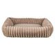 Trixie dog basket lonni rib velvet angular light brown