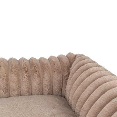 Trixie dog basket lonni rib velvet angular light brown