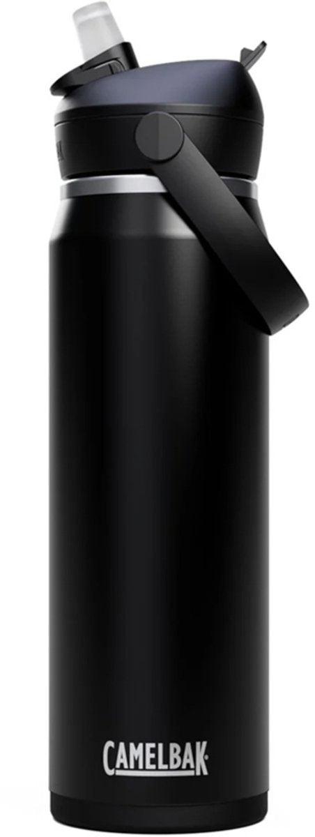 Borraccia Camelbak Thrive Flip con cannuccia - 750 ml - acciaio inossidabile - con cannuccia - borraccia isolante - nera