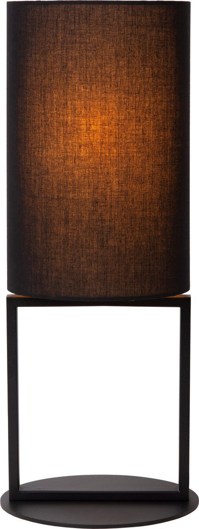 Lucide herman - lámpara de mesa - ø 20 cm - 1xe27 - negro - japandi