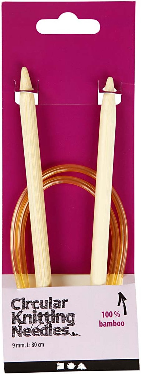 Creativ company round knitting needles, L: 80 cm, size 9 mm, 1 piece