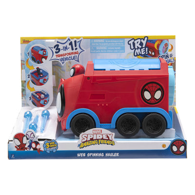 Jazwares Marvel Spidey, l'auto trasportatore che gira la ragnatela