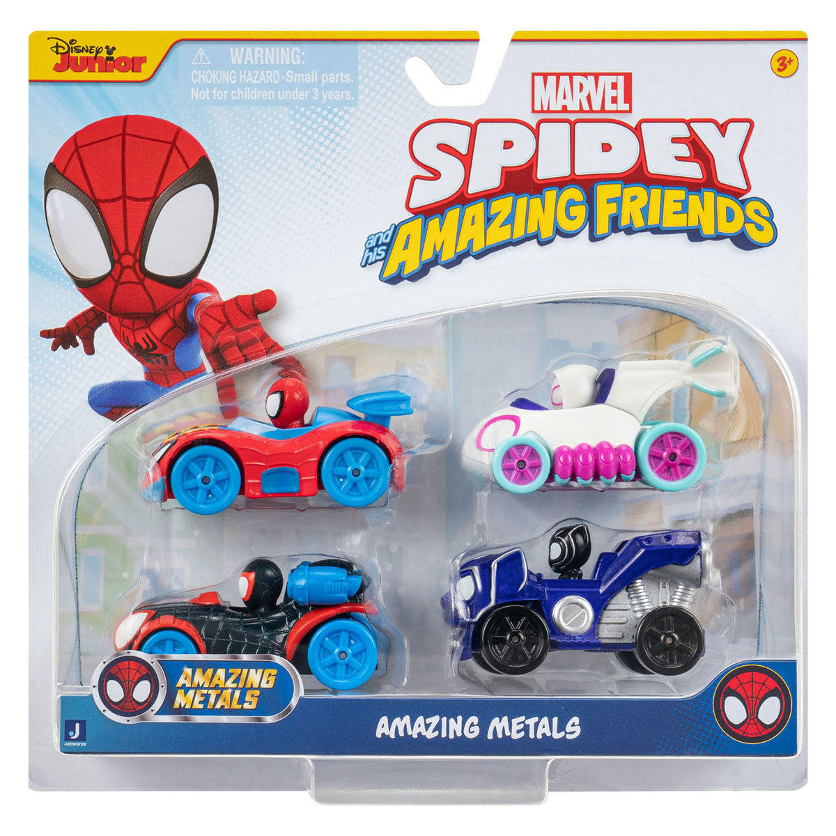Jazwares Spidey e i suoi fantastici amici: macchinine in metallo, 4 pz.