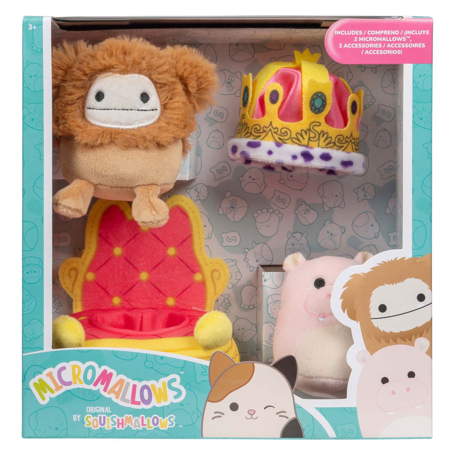 Squishmallows micromalvaviscos de peluche - carroza de desfile, 4 piezas