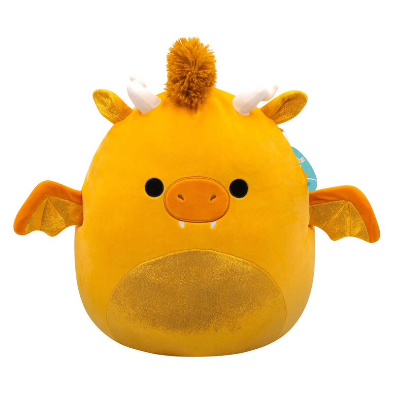 Peluche Squishmallows - señor dragón dorado, 30 cm