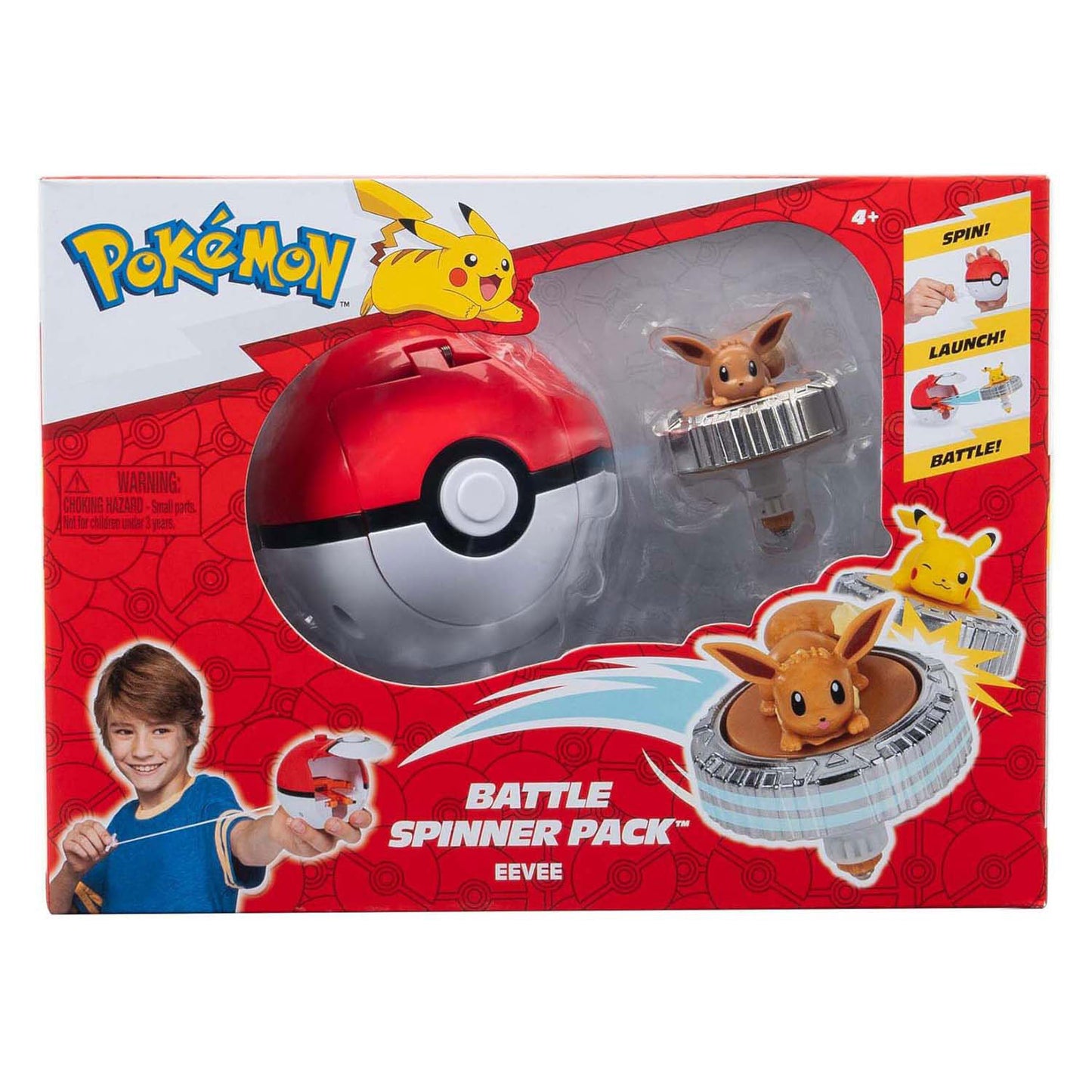 Gioco Jazwares Pokemon Battle Spinner - Eevee Pokéball