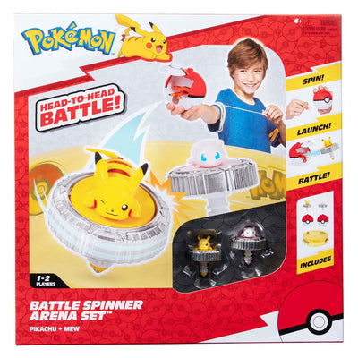 Jazwares Pokémon Battle Spinners con estadio Pikachu y Mew Playset