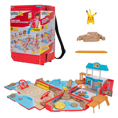 Jazwares Pokémon - set de juego de playa de batalla con estuche de transporte
