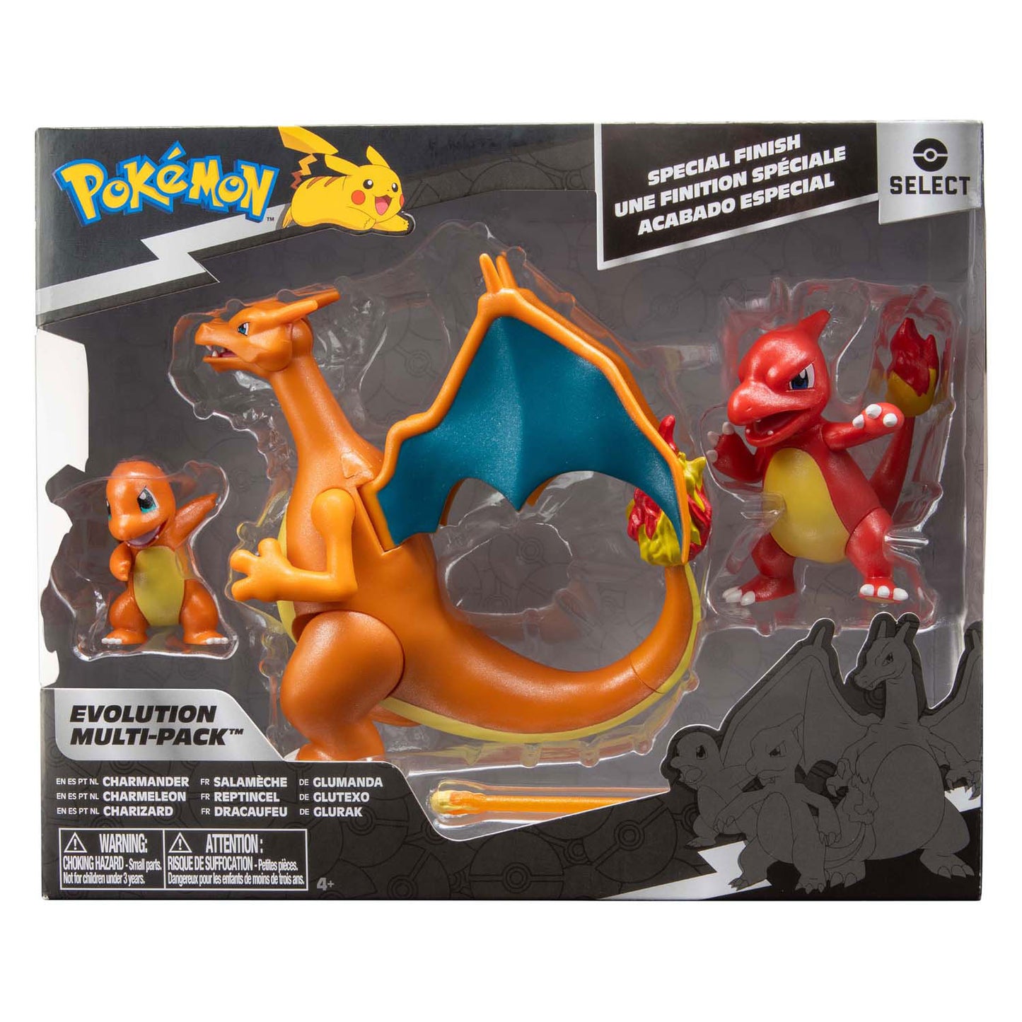 Jazwares Pokémon Evolution Multipacks Figura - Charmander, Charmeleon Charizard