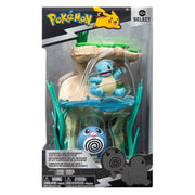 Jazwares pokémon environment figuren set - poliwag squirtle - afbeelding 1