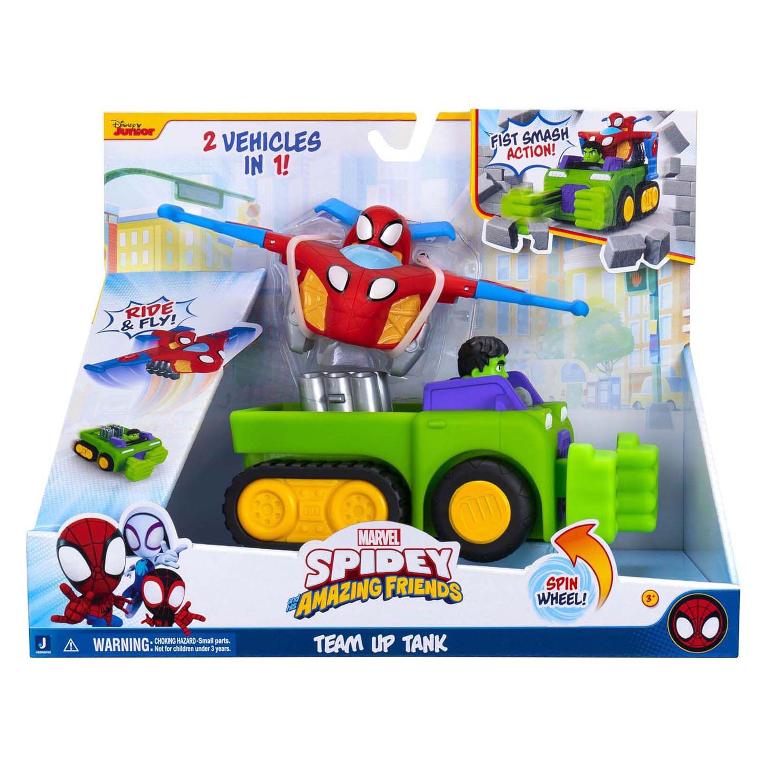 Spidey and his amazing friends spidey and amazing friends - team up tankvoertuig