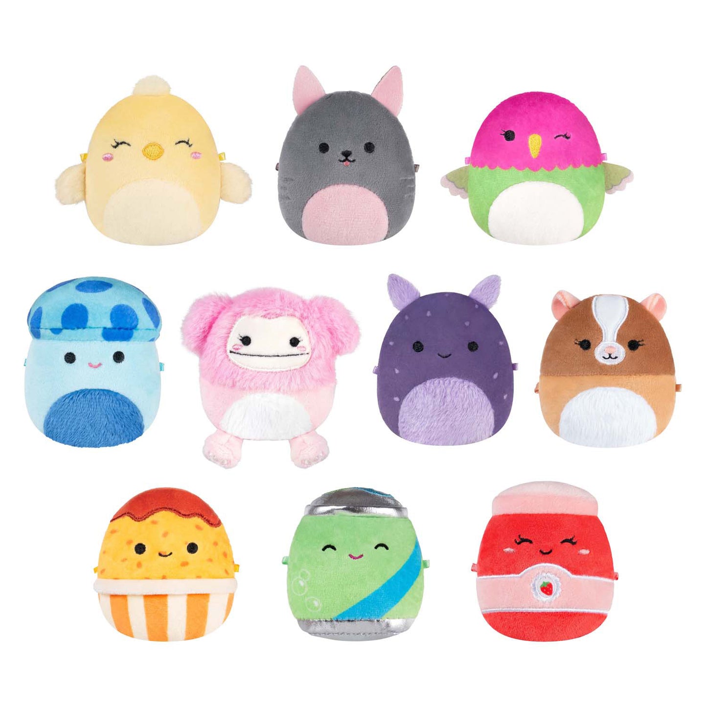 Jazwares Squishmallows peluche coccolone - micromallows autunno - 10 pz.