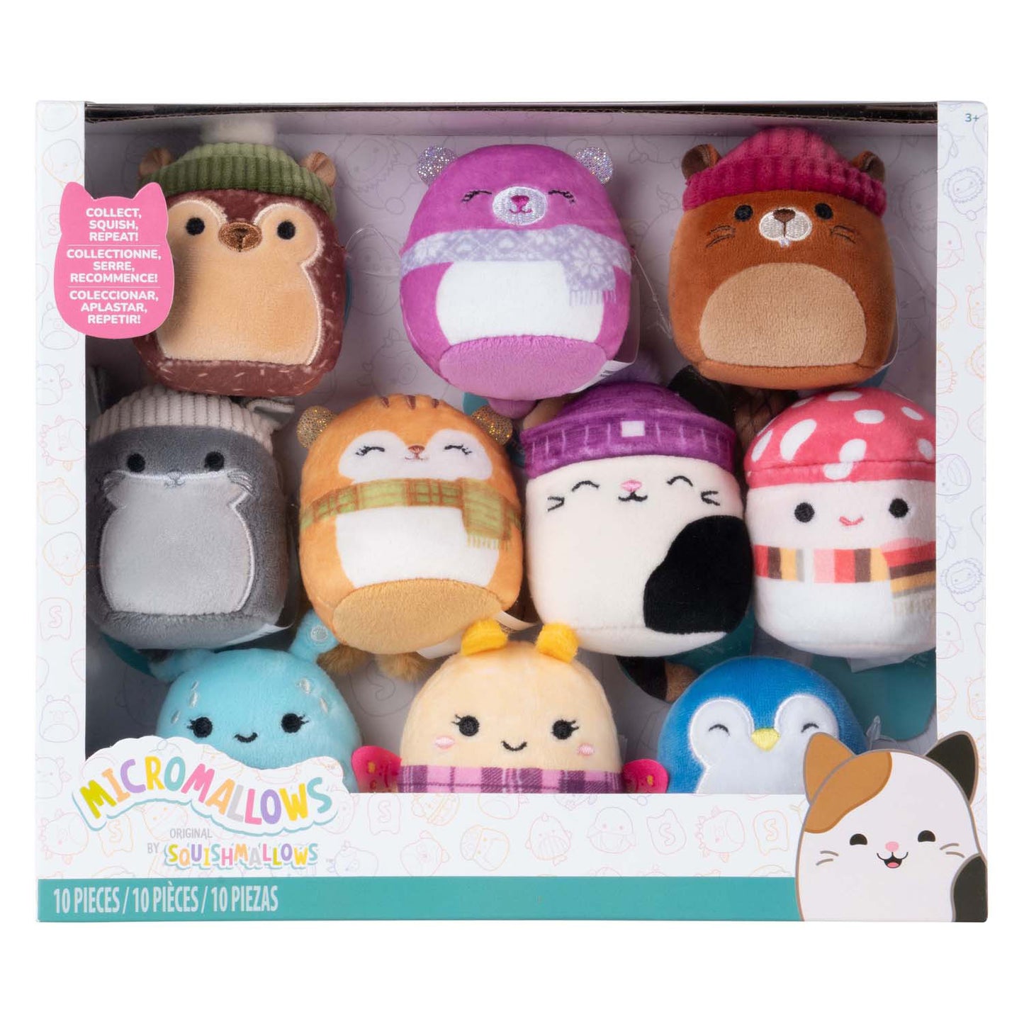 Peluche Jazwares squishmallows - micromallows invierno - 10 unidades