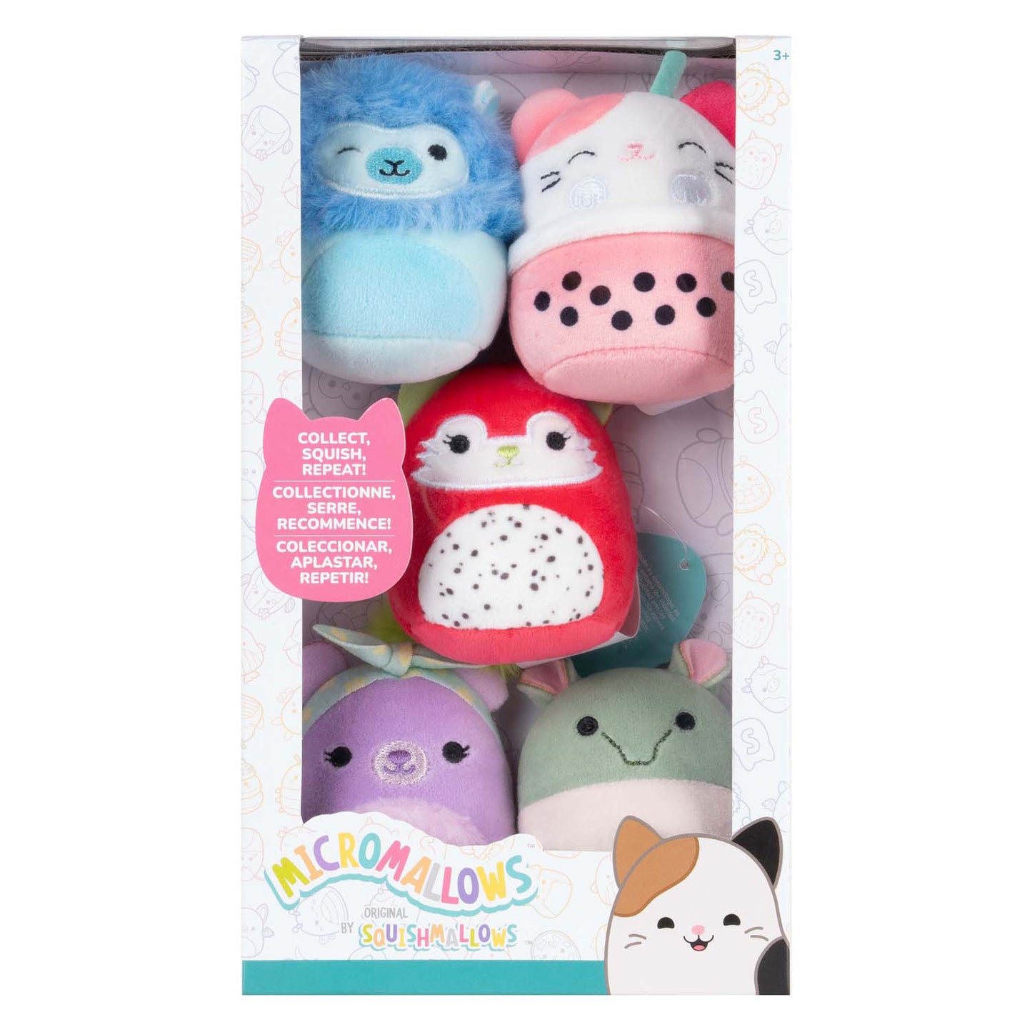 Micromallows Plush da 6,5 ​​cm 5 pacchetti Silvy, Roses Aarin, Roxy, Gerald