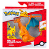 Set di personaggi Jazwares Pokemon Battle - Glurak e Pikachu - 2 pezzi.