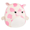 Jazwares Squishmallows peluche coccolone - Mondy la mucca di mare bianca maculata rosa - 40 cm
