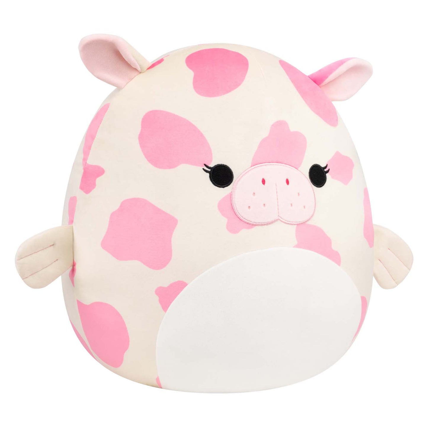 Jazwares Squishmallows peluche coccolone - Mondy la mucca di mare bianca maculata rosa - 40 cm
