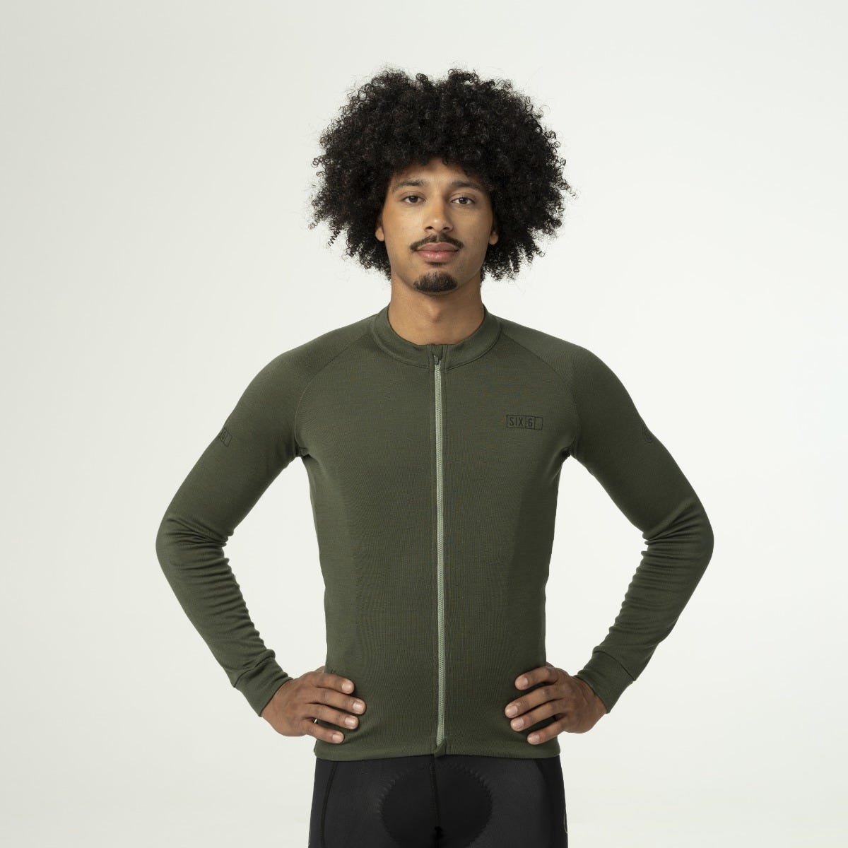 Camiseta ciclista merino manga larga six6 hombre