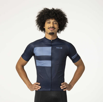 Maglia da ciclismo a righe da uomo essenziale