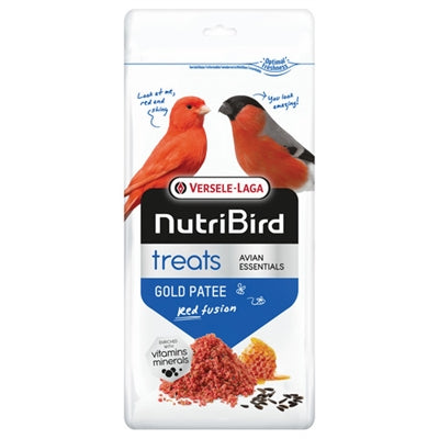 Nutribird trata la fusión roja del pateo de oro