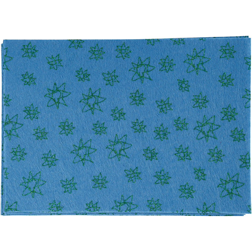 Feltro hobby Creative Company, A4, foglio 210x297 mm, spessore 1,5-2 mm, blu, 10 fogli 1 scatola