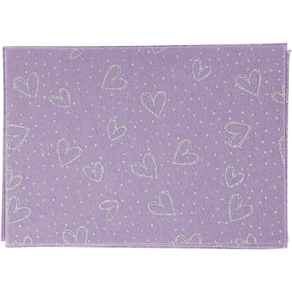 Feltro hobby Creative Company, A4, foglio 210x297 mm, spessore 1,5-2 mm, viola, 10 fogli 1 scatola