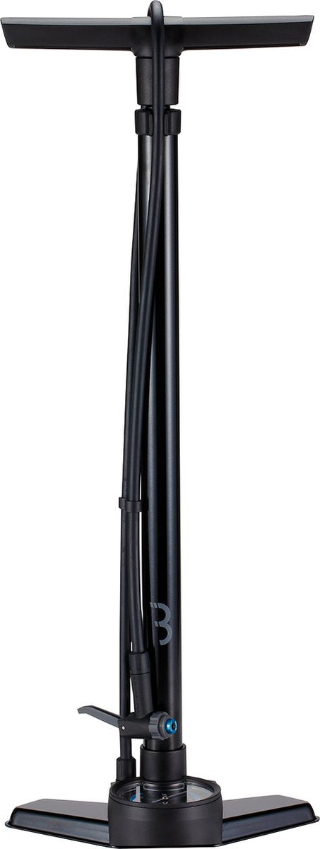 Pompa da bicicletta Bbb cycling airsmart con manometro - pompa da pavimento presta, valvole Schräder e dunlop - 120 psi - nero - bfp-42