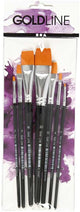 Creative Company Gold Line Brush Flat, 7st.