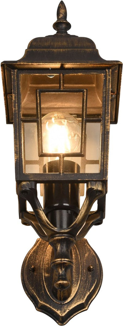 Trio volturno - lámpara de pared - óxido antiguo - excl. 1x e27 4w - iluminación exterior - ip23