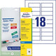 Etichette magnetiche avery zweckform bianche