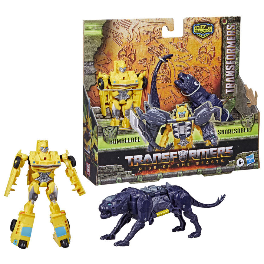 Hasbro Transformers Rise of the Beasts Figuras de acción de combinadores Bumblebee Snarlsaber