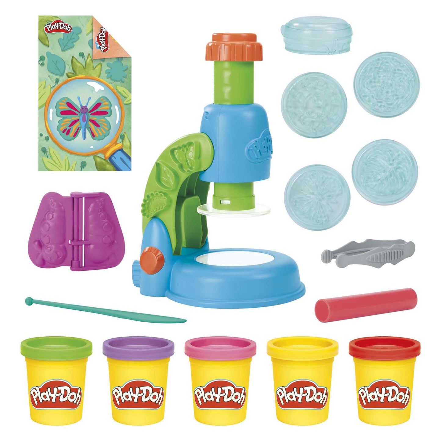Play-doh microscoop met licht - 5 kleipotjes