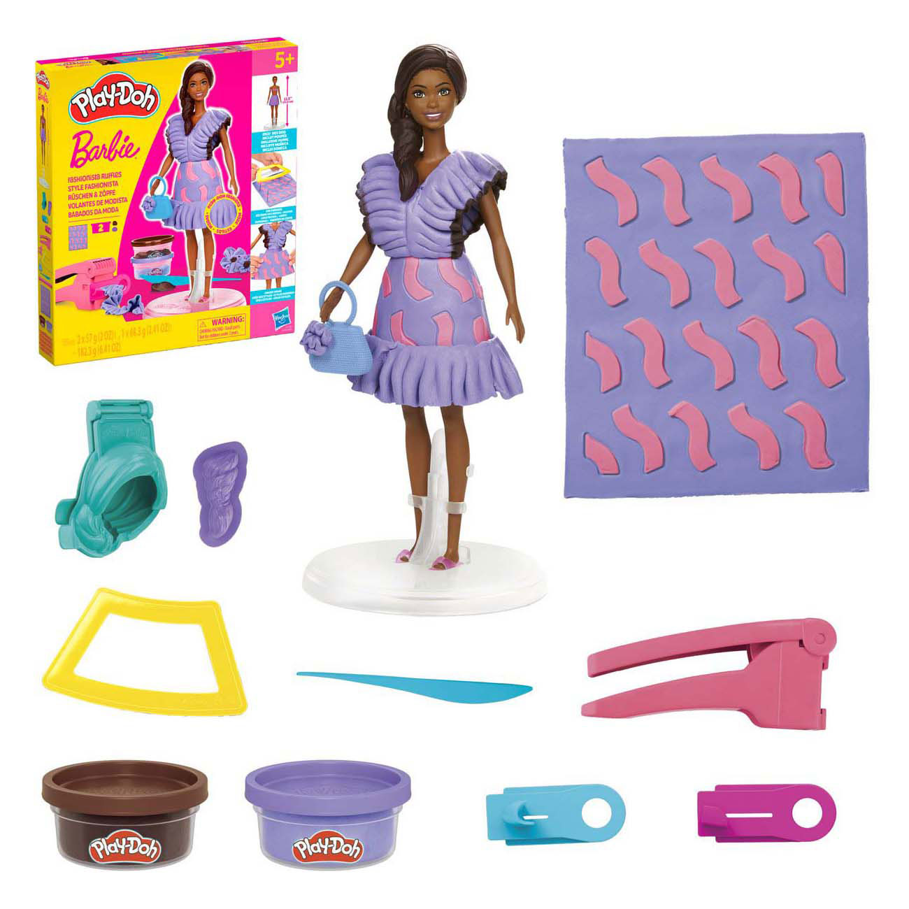 Play-doh barbie fashionista ruches - 2 kleipotjes