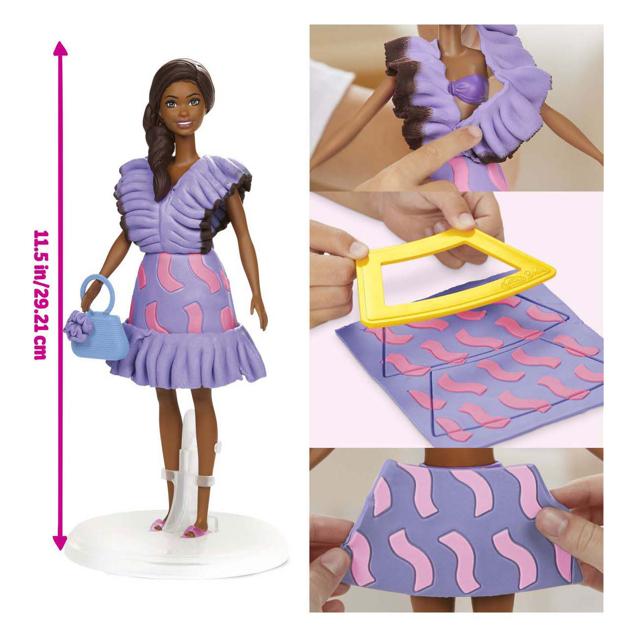 Play-doh barbie fashionista ruches - 2 kleipotjes